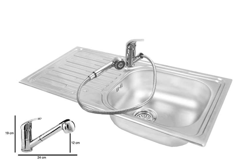 Edelstahl Einbauspüle Set Spülbecken Edelstahlspüle Küchenarmatur